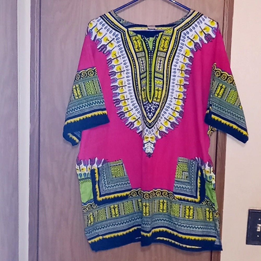 Women's African print Dashiki short sleeve top